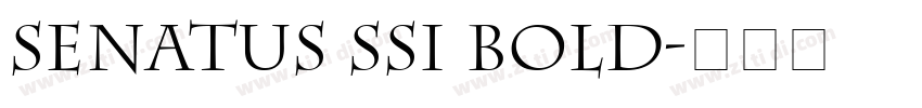 Senatus SSi Bold字体转换
